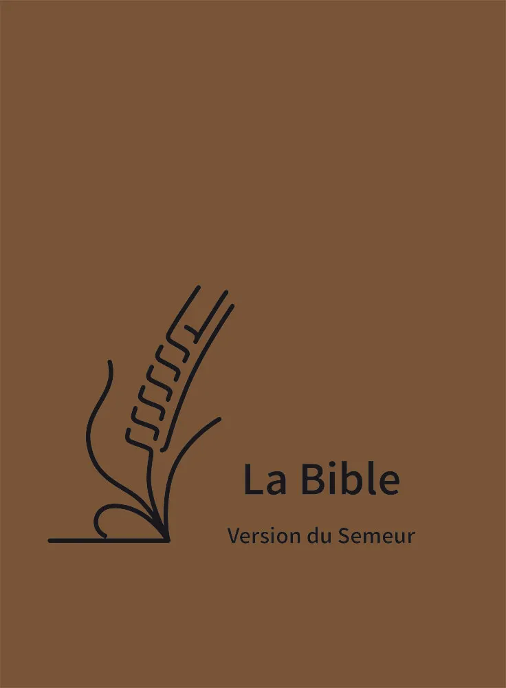 Bible Semeur 2015, couverture textile semi-souple marron, tranche blanche