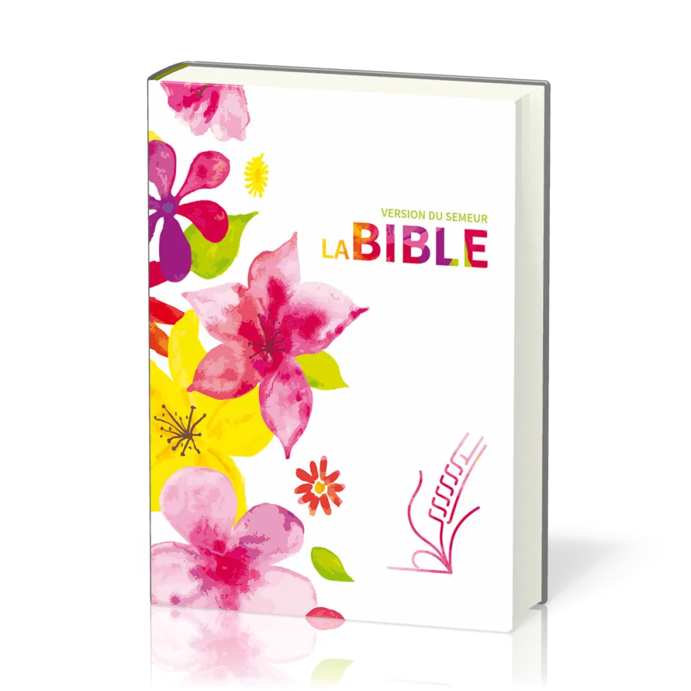 Bible Semeur 2015, couverture textile rigide, fleurs