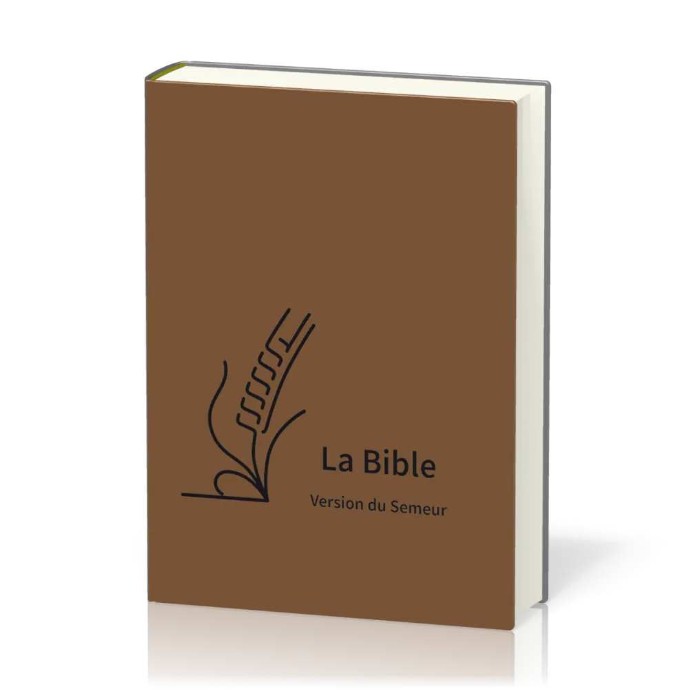 Bible Semeur 2015, couverture textile semi-souple marron, tranche blanche