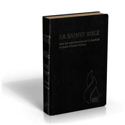Bible NEG Scofield - fibrocuir noir tranche or onglets - Nouvelle édition