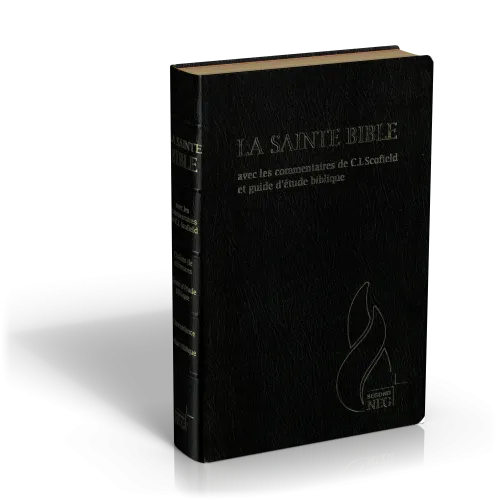 Bible NEG Scofield - fibrocuir noir tranche or onglets - Nouvelle édition