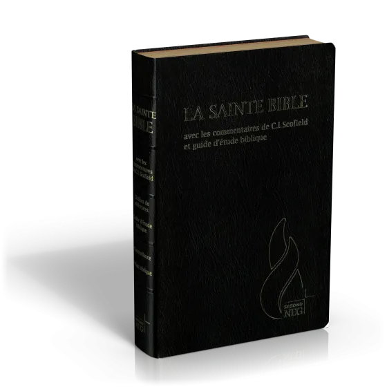 Bible NEG Scofield - fibrocuir noir tranche or onglets - Nouvelle édition