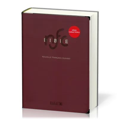 Bible Nouvelle Français courant gros caractères semi-rigide tranche or avec deutérocanoniques