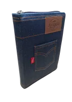 Bible Semeur 2015, couverture jeans souple bleue, avec zip, tranche blanche