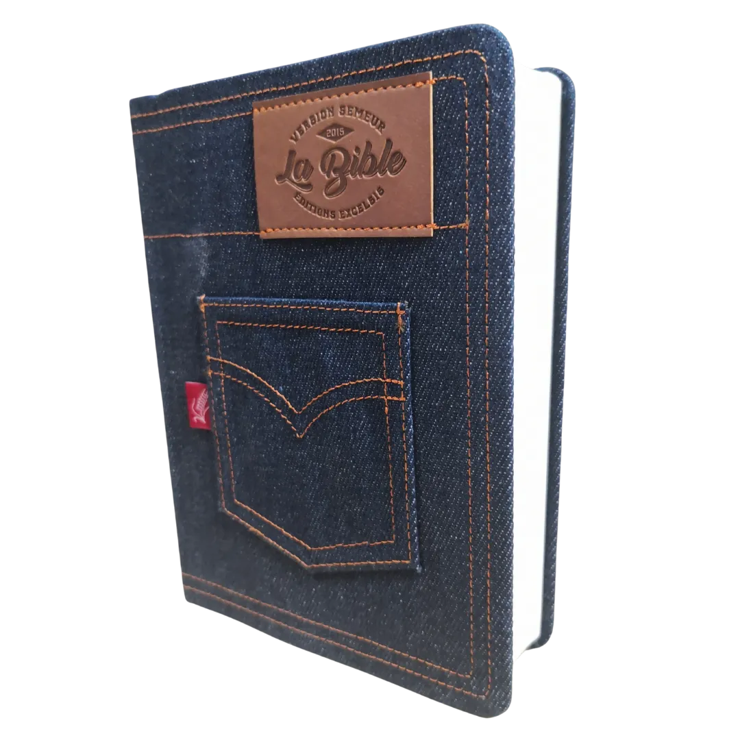 Bible Semeur 2015, couverture jeans souple bleue, tranche blanche