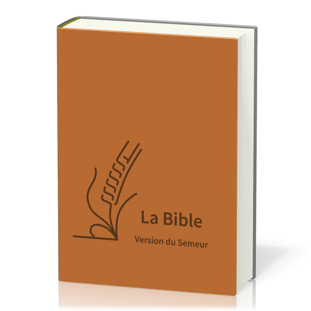 Bible du semeur, gros caractères, semi-souple, textile brun