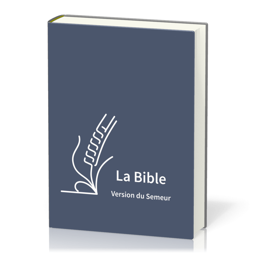 Bible du semeur, gros caractères, semi-souple, textile bleu