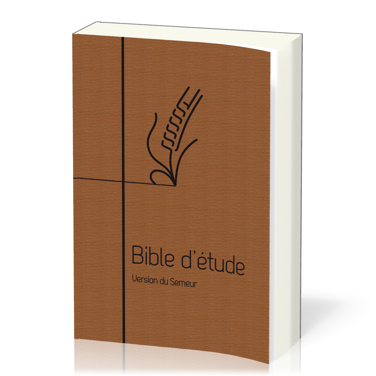 Bible d'étude Semeur 2015 couverture souple brune tranche blanche