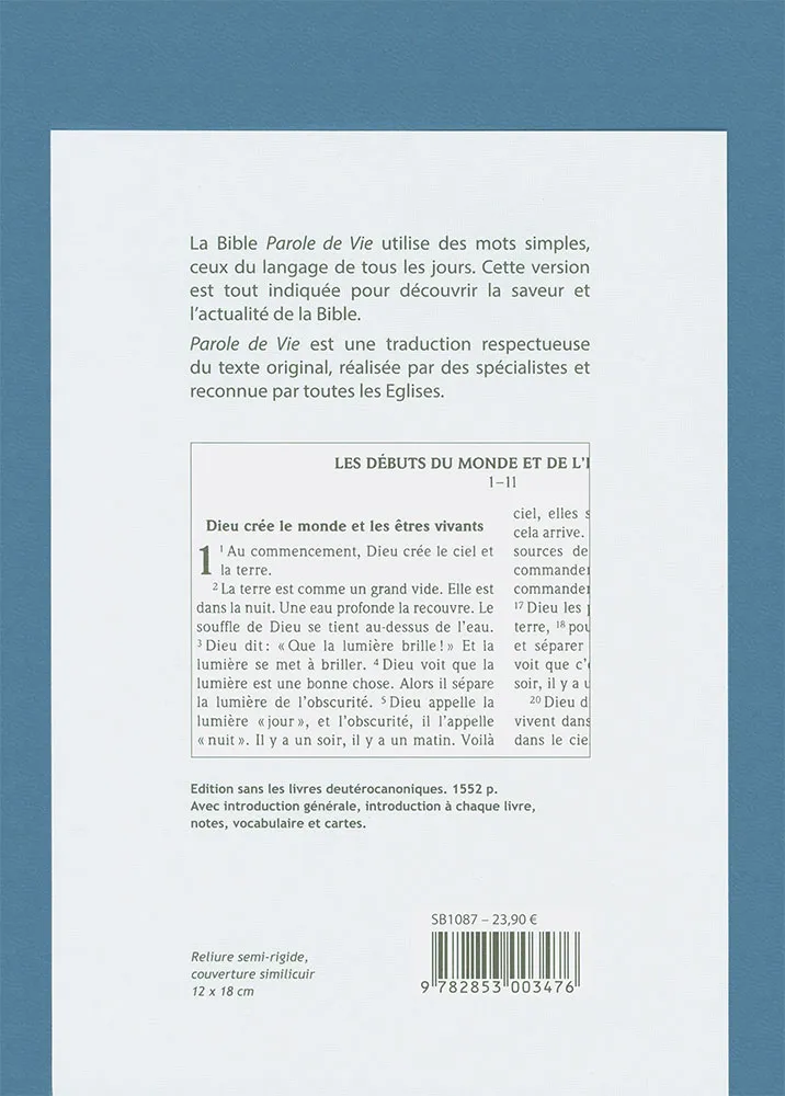 Bible Parole de Vie, sans les apocryphes